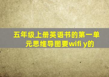 五年级上册英语书的第一单元思维导图要wifi y的